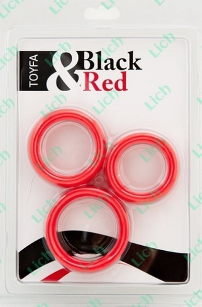 Набор красных эрекционных колец 3 шт.