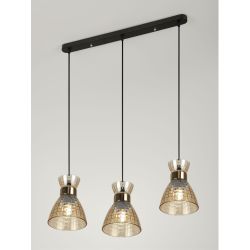 Светильник подвесной (подвес) Rivoli Iris 9186-203 3хЕ27 60 Вт модерн | Rivoli