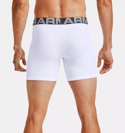 Комплект мужских трусов Under Armour UA Charged Cotton 6in 3 Pack-WHT