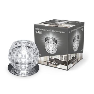 Встраиваемый точечный светильник 1*G9 CR018 прозрачный Crystal Gauss