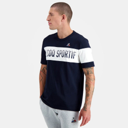 Мужское теннисное поло Le Coq Sportif BAT N°2 T-Shirt - Dark Blue