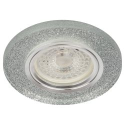 Светильник встраиваемый декоративный ЭРА DK7 CH/SHSL под лампу MR16 GU5.3 серебряный блеск/хром | Декоративные встраиваемые светильники