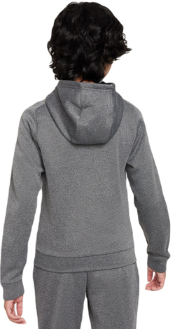 Кофта для мальчика теннисная Nike Therma-FIT Full-Zip Hoodie - черный