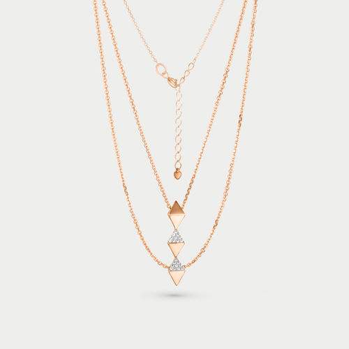 Колье женское из розового золота 585 пробы без вставок (арт. 01-817013)