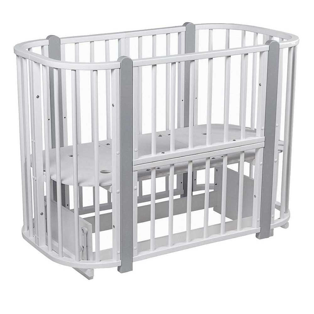 PITUSO Кровать детская + маятник 5/1 Asti Белый-Серый