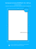 Натяжные потолки: 14.6 м2, 12.3 м2, 6.1 м2, 12.5 м2