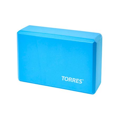 Блок для йоги TORRES, YL8005, размер 8x15x23 см, материал ЭВА, голубой