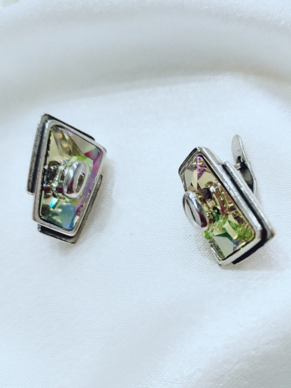 "Амарис" серьги в серебряном покрытии из коллекции "Cocktail" от Jenavi с английским замком