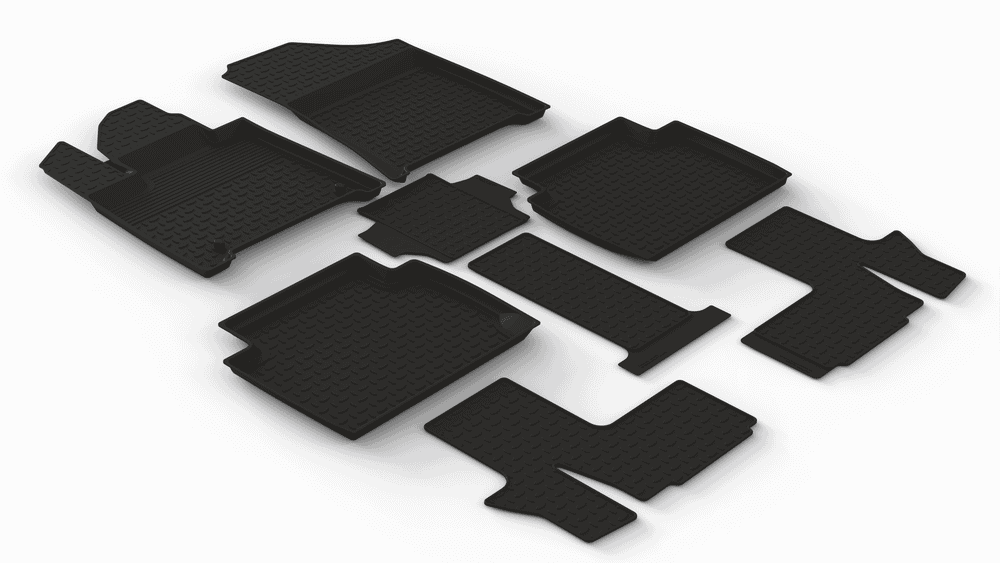 Резиновые коврики с высоким бортом для Hyundai Santa Fe V 2023-н.в. Seintex.317001