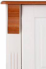 Обувница Adele из сосны, с 3 откидными дверцами, белая