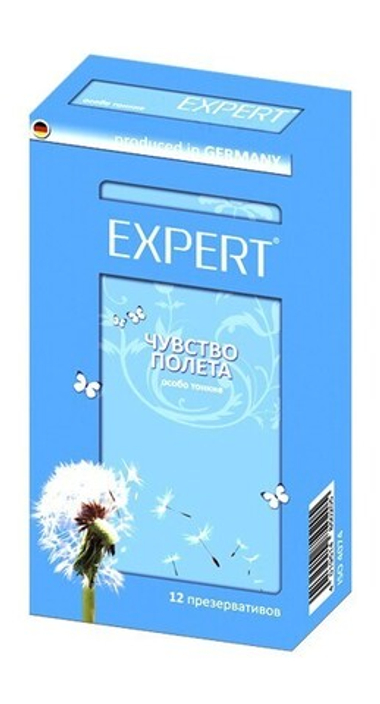 ПРЕЗЕРВАТИВЫ EXPERT ЧУВСТВО ПОЛЕТА № 12 (ОСОБО ТОНКИЕ), 12 штук