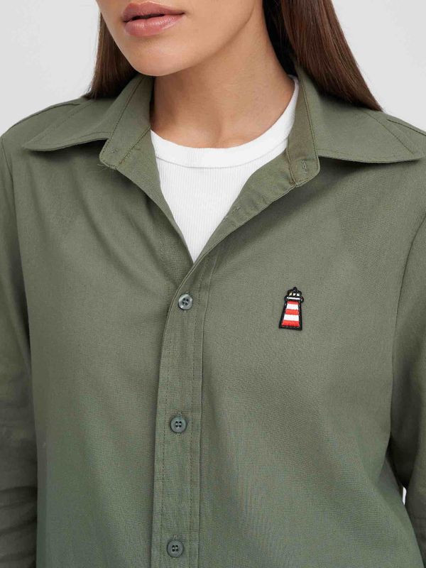 Рубашка Тонкая хаки - фото 15