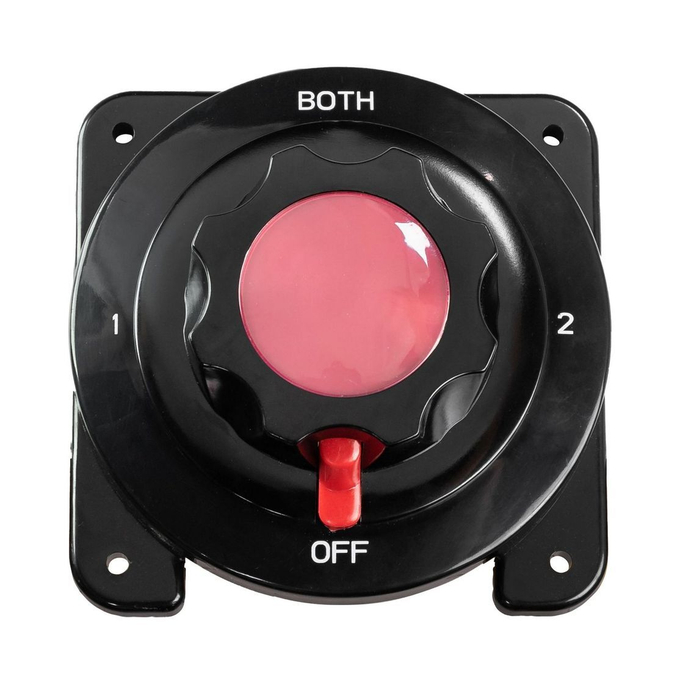 Выключатель массы "OFF-1-BOTH-2" (2 АКБ), 175А, черный