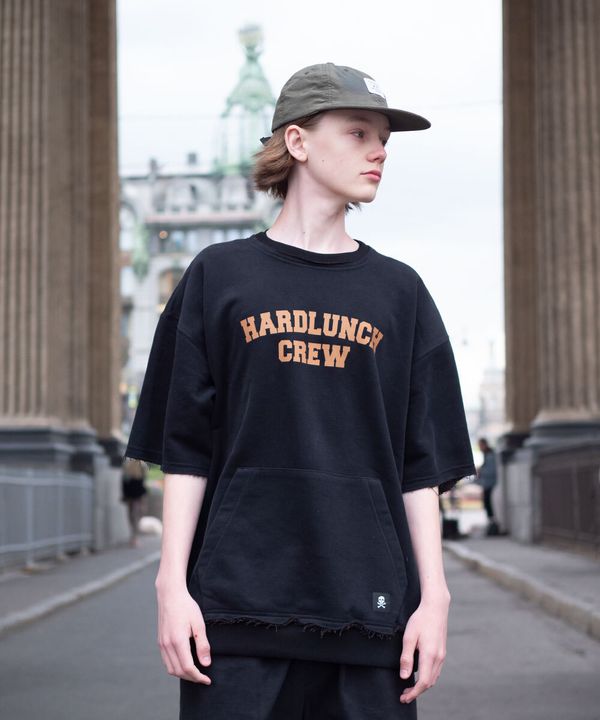 Толстовка Crew с коротким рукавом черная - фото 2