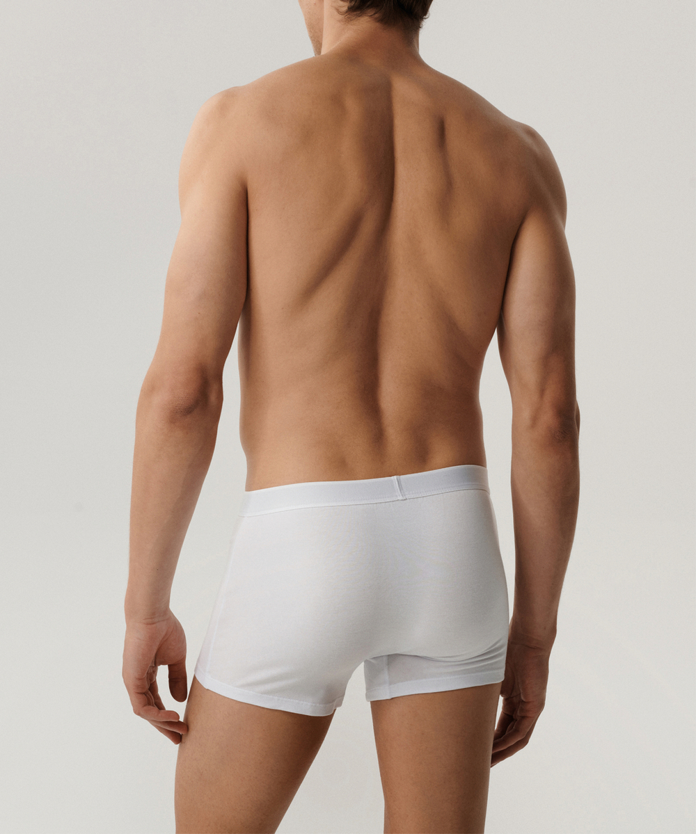 Мужские трусы шорты Atlantic, набор из 3 шт., хлопок, белые, 3MH-011