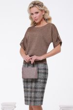 Костюм с юбкой в клетку DStrend (Акция)