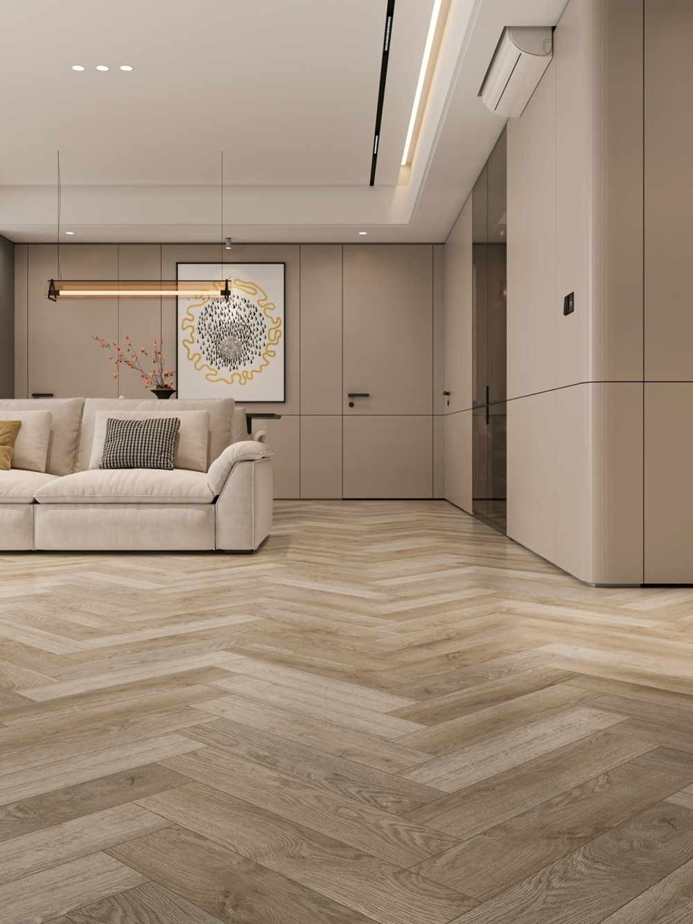 Ламинат SPC CronaFloor Herringbone Дуб Лилль