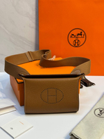 Коричневая мужская сумка Hermes Videpoches