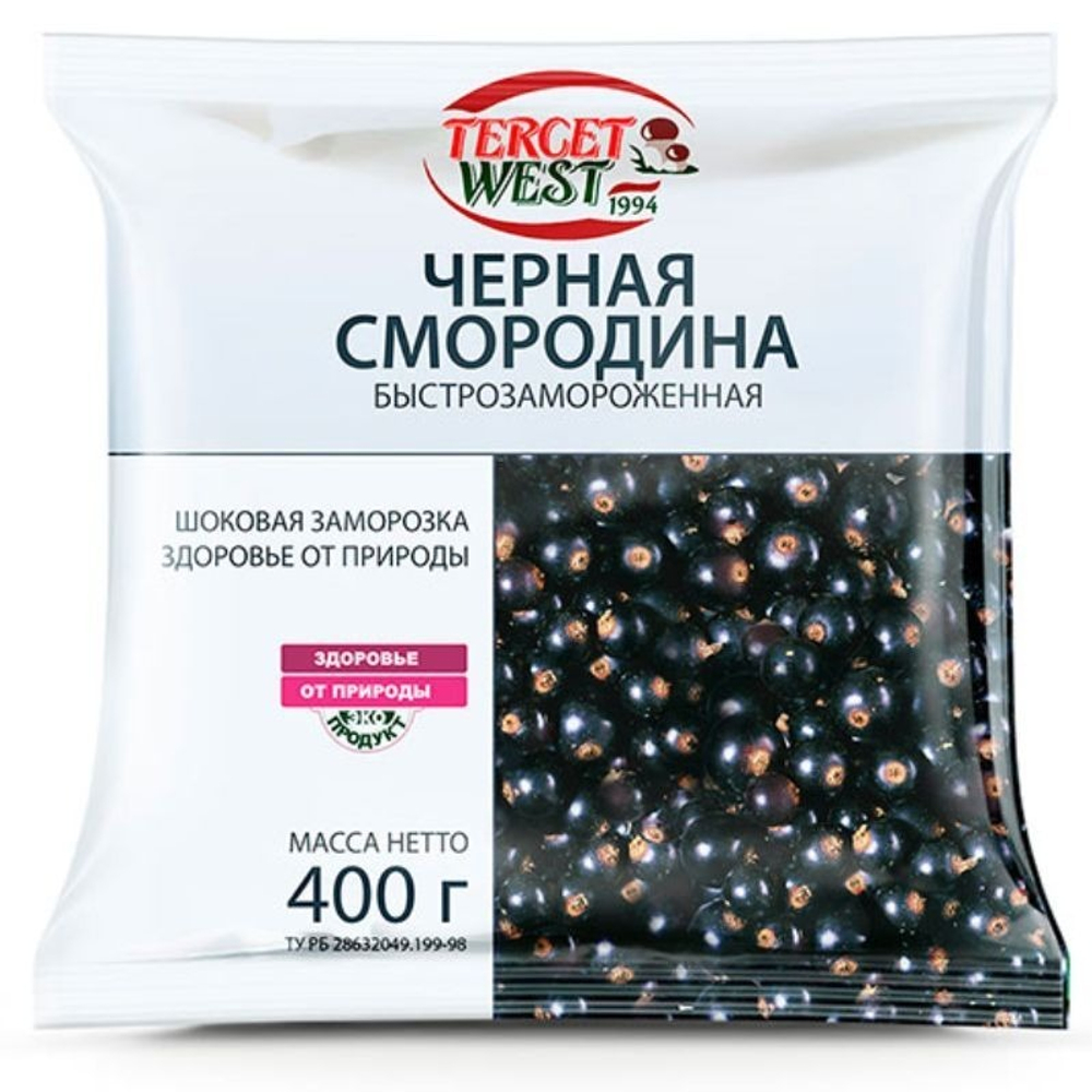 Черная смородина быстрозамороженная, 400гр, Беларусь