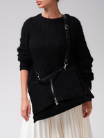 Замшевая сумка сэтчел Colette DBR 31349 черный