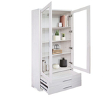 Шкаф витрина Мэдисон со стеклом, из МДФ, белая