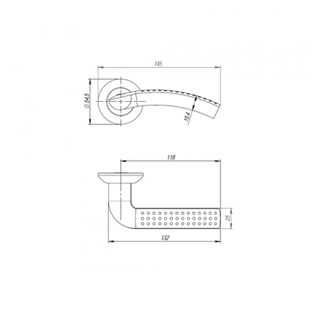 Ручка дверная LOGICA TL ABG Зелёная бронза (140мм)