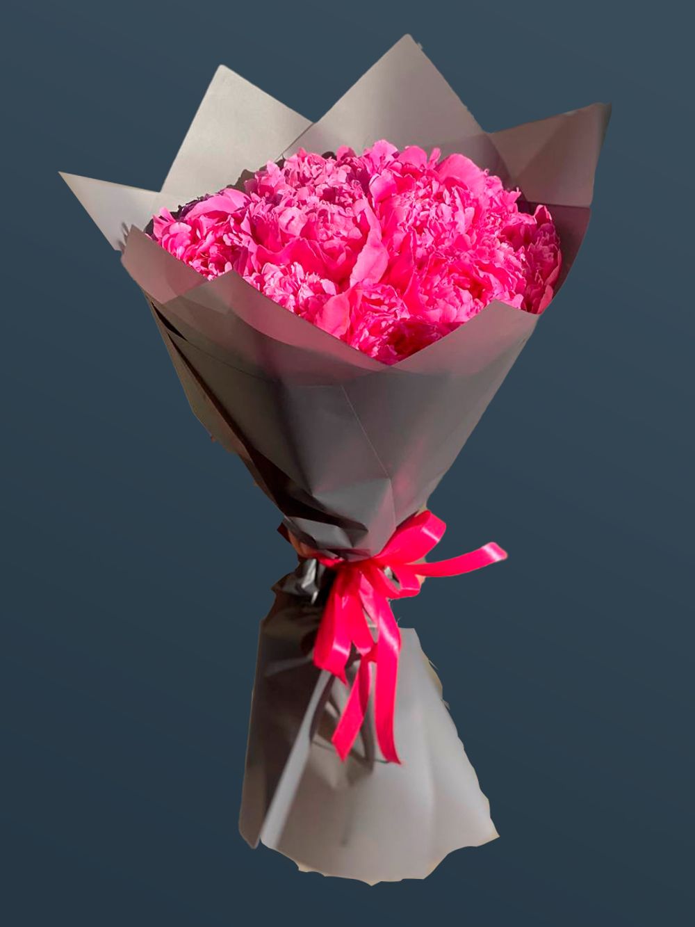 Пионы серый крафт