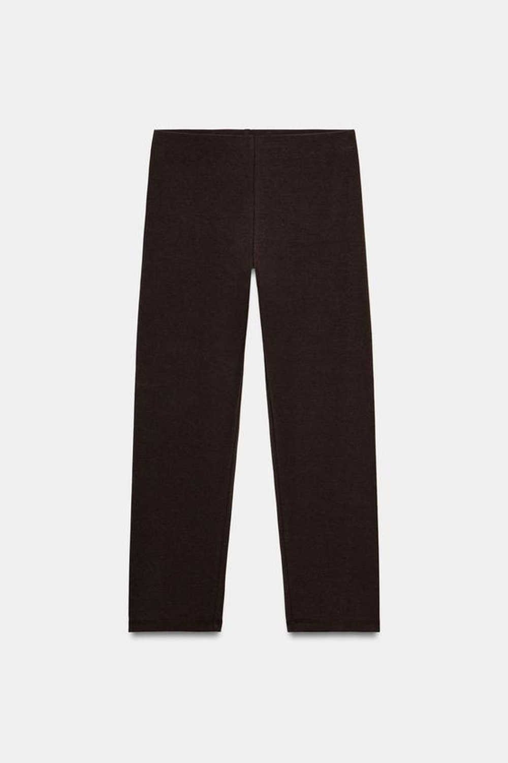 ZARA ХЛОПКОВЫЕ БРЮКИ КАПРИ, ШОКОЛАДНЫЙ