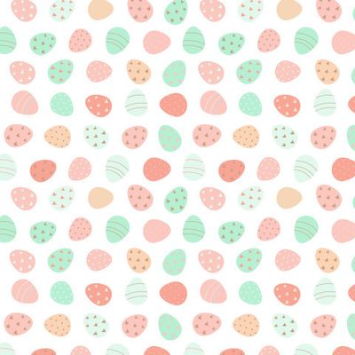 Пасхальный паттерн с декорированными яйцами