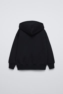 ZARA ТОЛСТОВКА С ПРИНТОМ «МЕДВЕЖОНОК», ЧЕРНЫЙ