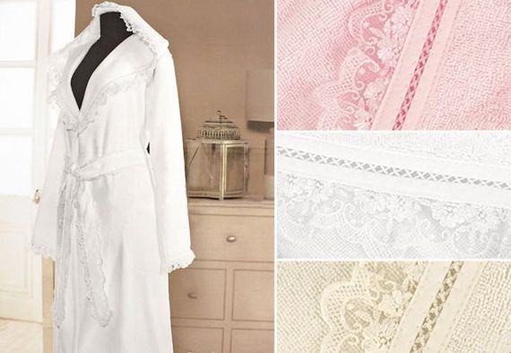 LUNA- ЛУНА Белый махровый женский халат с капюшоном Soft Cotton (Турция)