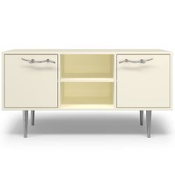 Тумба под ТВ Арт Колор matte 117см Стайл Сильвер Кремовый белый матовый