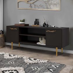 Тумба под ТВ Арт Колор matte 155см Стайл Голд Терпкий коричневый матовый