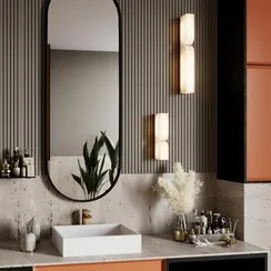 6685/15WL L-VISION ODL24 215 Настенный светильник латунь/металл/алебастр IP20 LED 18W 3000K/3500K/4000K MARBELLA