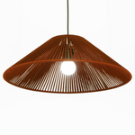 Плетеный подвесной абажур "Линии света". Форма "Конус"