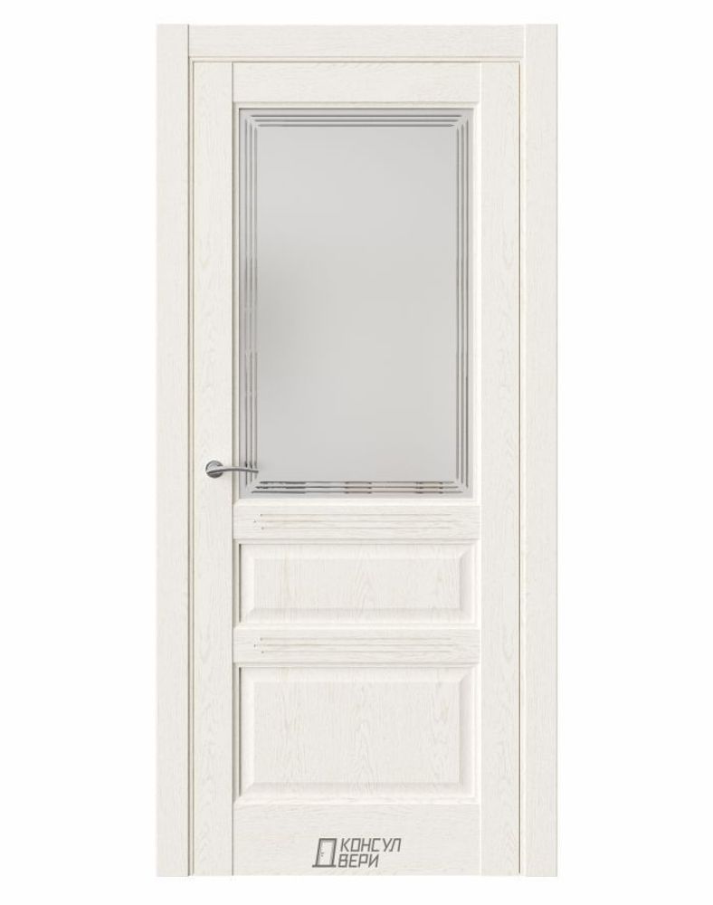 Экошпон Оптима Порте Турин 508.12, стекло матовое, цвет беленый дуб, остекленная