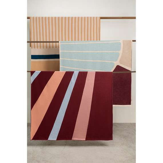 Плед из хлопка с рисунком tea plantation из коллекции terra, 130х180 см