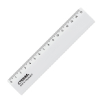 Линейка 15см с волнистым краем, белая (Стамм)