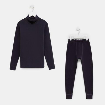 Комплект термобелья для мальчиков (водолазка, кальсоны) А.843/841, т.синий, р. 128см (34) 4947547