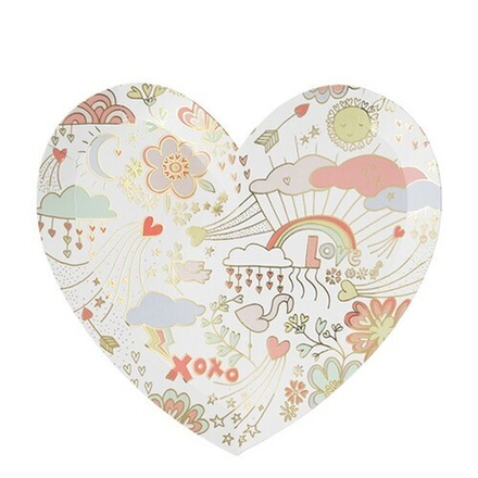 Тарелки большие "Valentine Doodle" 8 шт.
