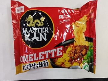Лапша быстрого приготовления Master Kan с омлетом и говядиной, 110 г (Китай)