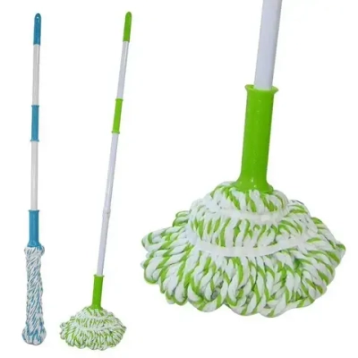 Швабра с отжимом с насадкой из микрофибры,118 см