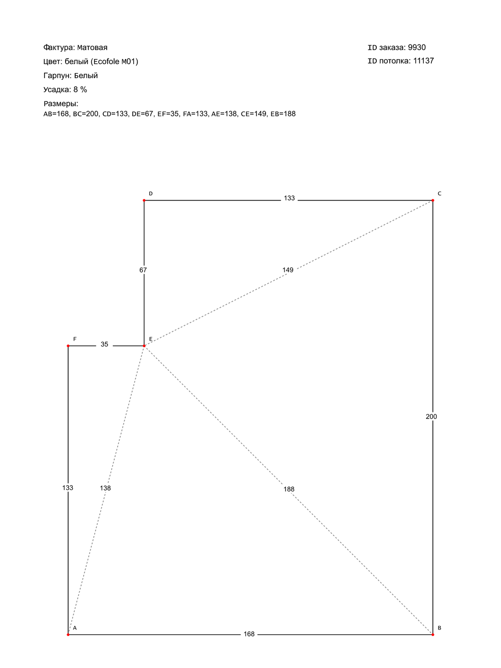 Натяжные потолки: 19.6 м2, 3.1 м2, 12.8 м2
