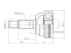 ШРУС внешний UNIO CVJ-20149