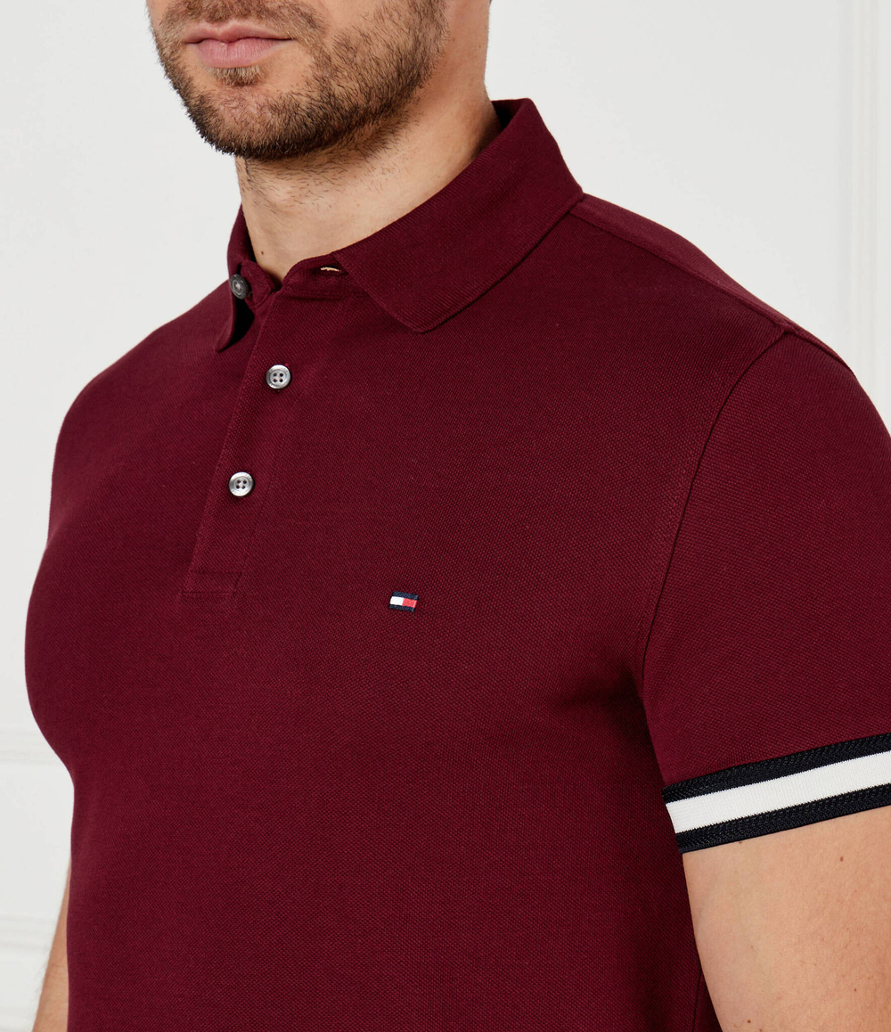 Поло flag Tommy Hilfiger - бордовый(MW0MW33156)