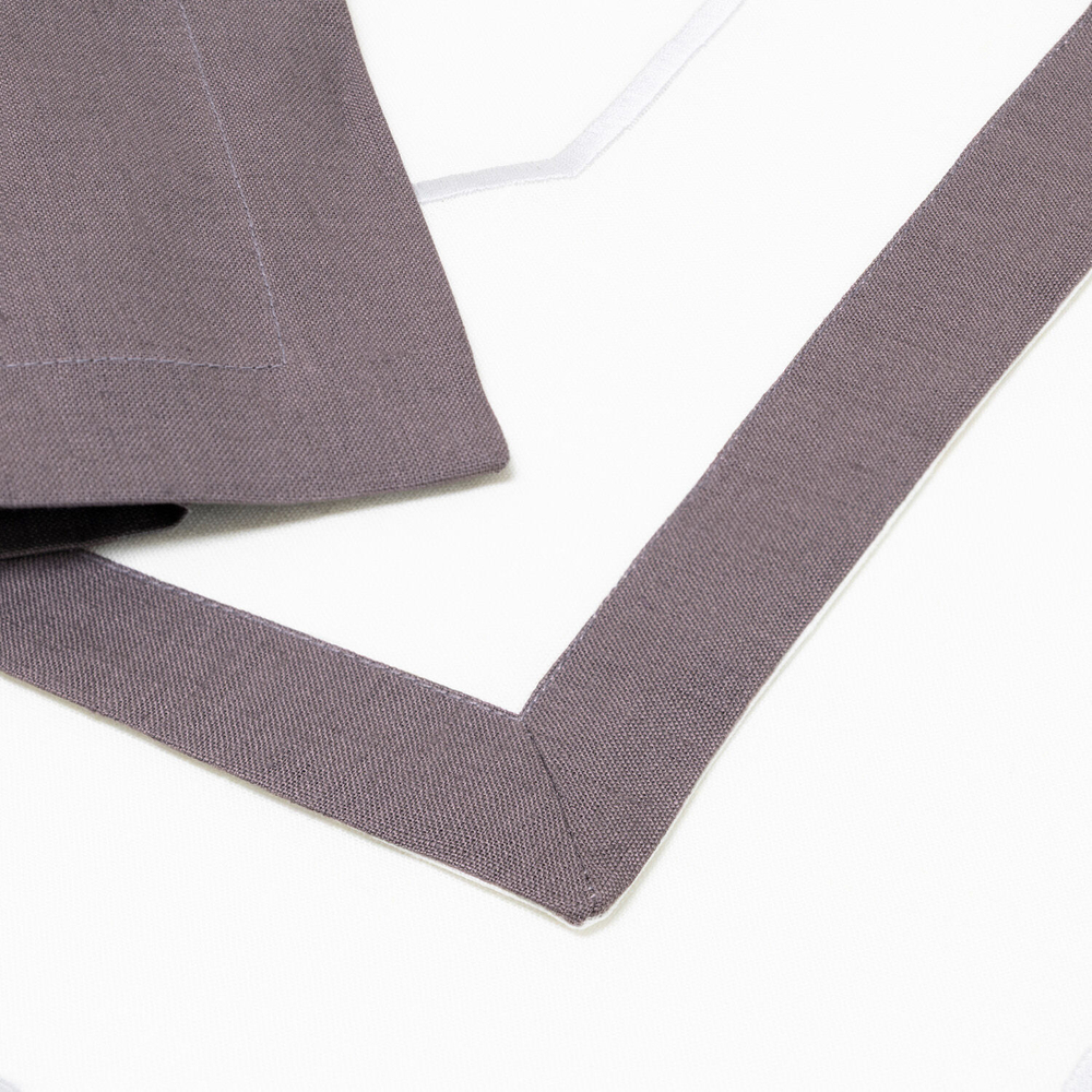 Набор плейсматов Simposium Embroidery White/Grey (45 x 45 см)