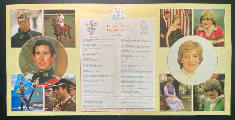 The Royal Wedding Of H.R.H. The Prince Of Wales And The Lady Diana Spencer - The BBC Recording From St. Paul's Cathedral On 29th July 1981 (Англия 1981г.)