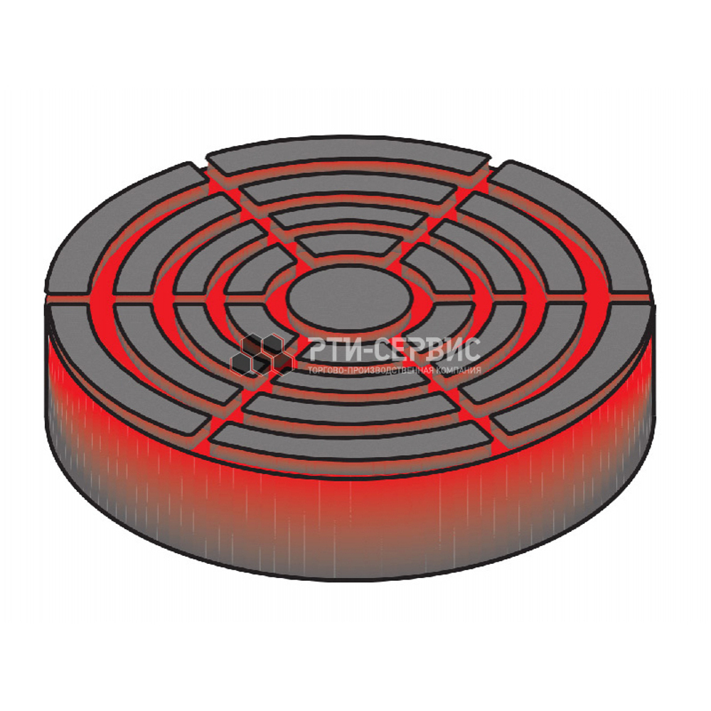 Резиновая накладка (РТИ-СЕРВИС 1010К) для подъемников "ПЛД", кордированная