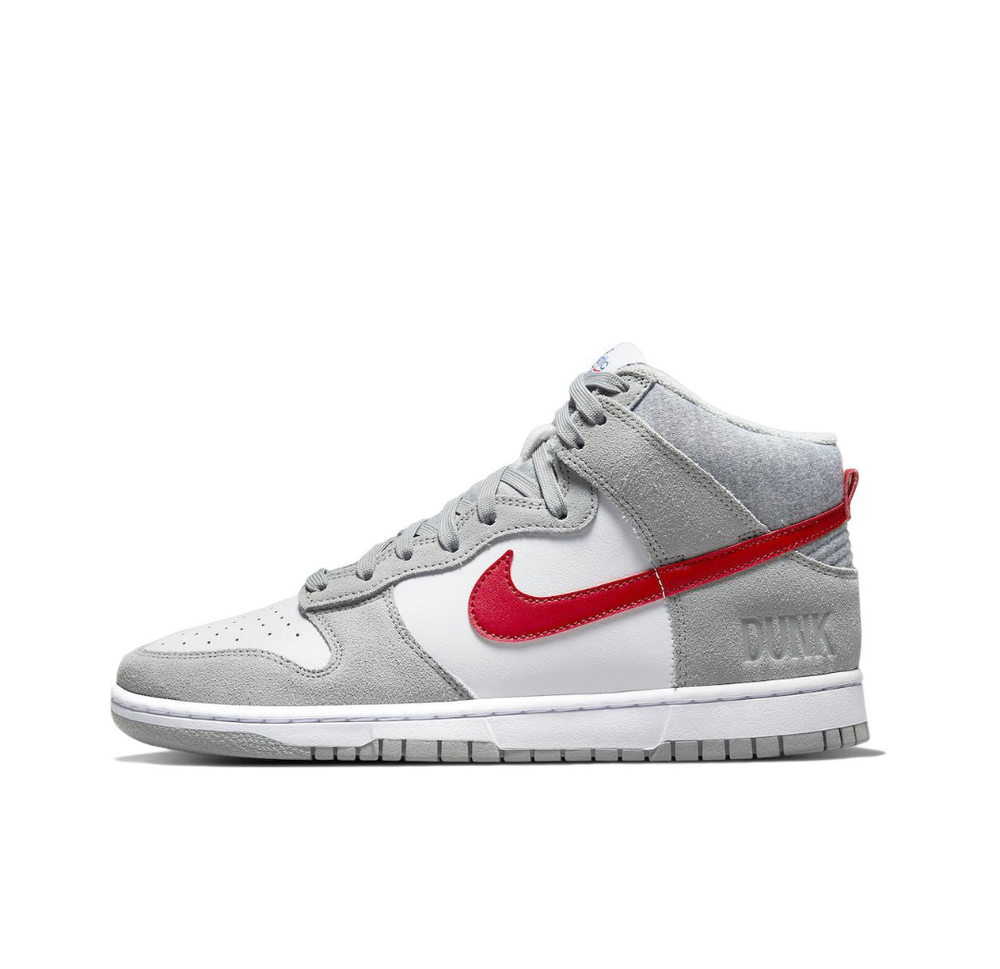 Кроссовки Nike Dunk High SE 'Athletic Club - Light Smoke Grey Gym Red' DJ6152-001