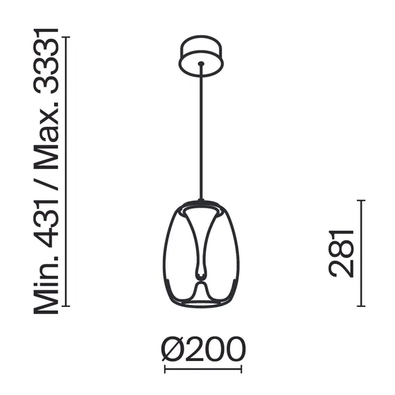 Подвесной светильник Всплеск / Splash 3000К 7Вт Maytoni mod282pl-l8g3k